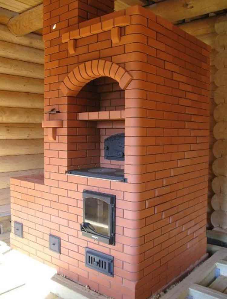 печное отопление жилого дома, комбинированная печь